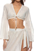 Luli Fama Celestial Tides Bell Sleeve Crop Top